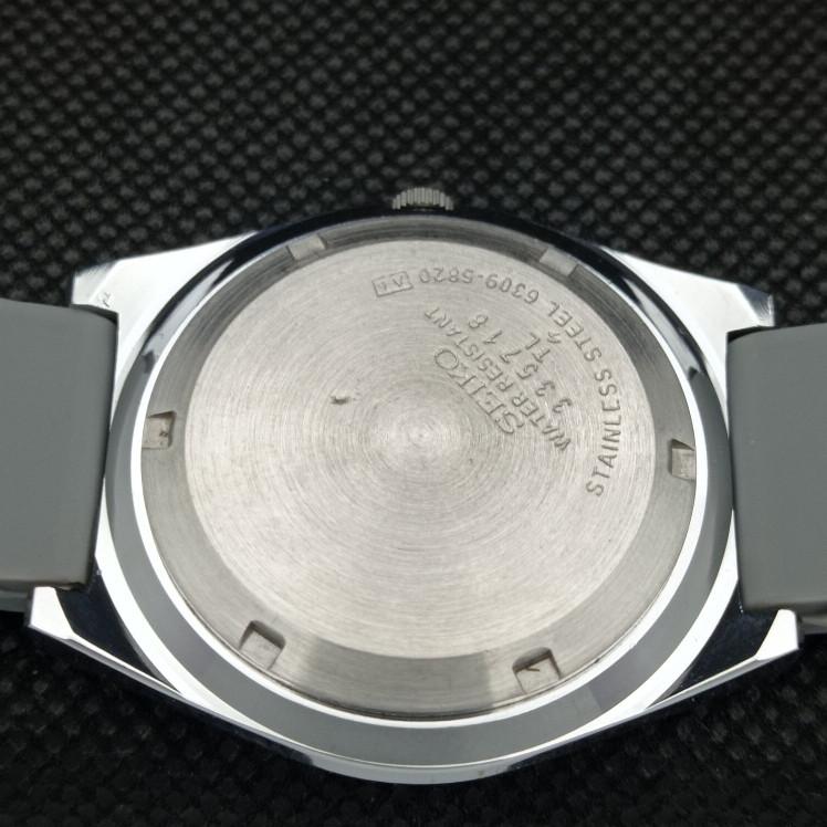 REFURBISHED VINTAGE SEIKO 5 AUTO 6309A JAPAN MENS D/D BLACK WATCH 593c-a314828-2