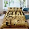 Piano Duvet Cover Set King Queen Full Size For Kids Boys Girls Music Lover Polyester Comforter Cover With Pillowcase Bedding Set