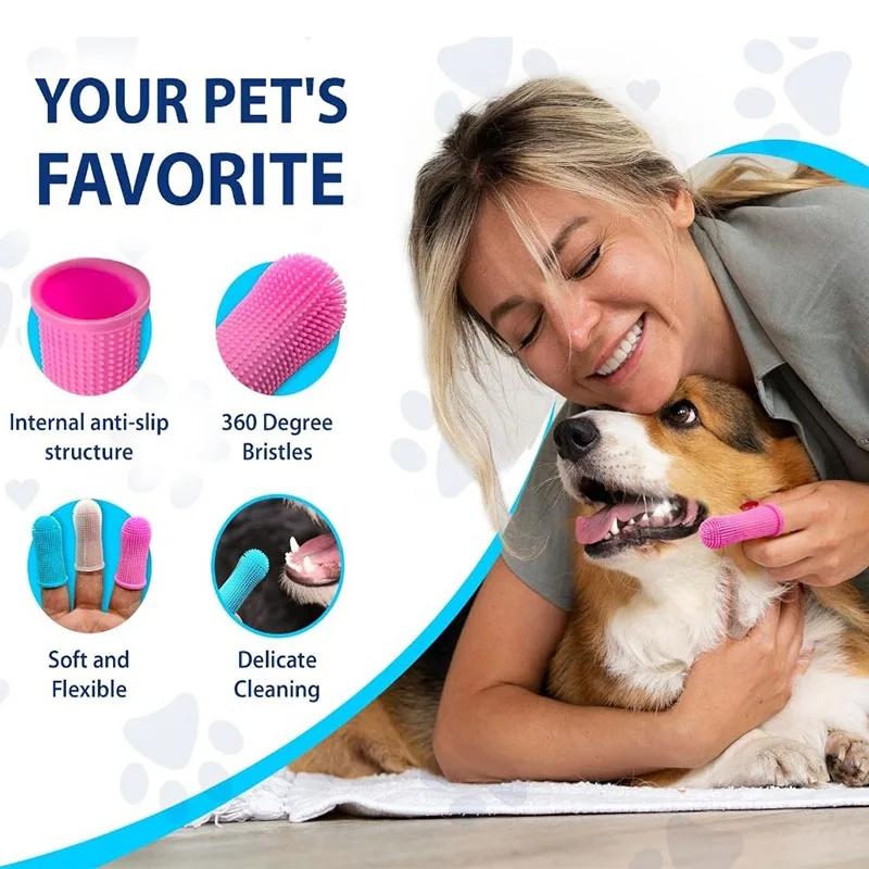 Pet Finger Cots Toothbrushes Cat and Dog Universal Cleaning Teeth Oral Care Teeth Brushing Stone Cleaning Tools Pet Products Pet