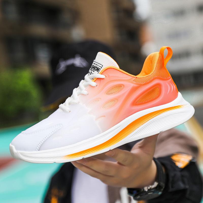 Spring and autumn new shoes lightweight lace-up mesh breathable student running shoes sports leisure large size cold sticky