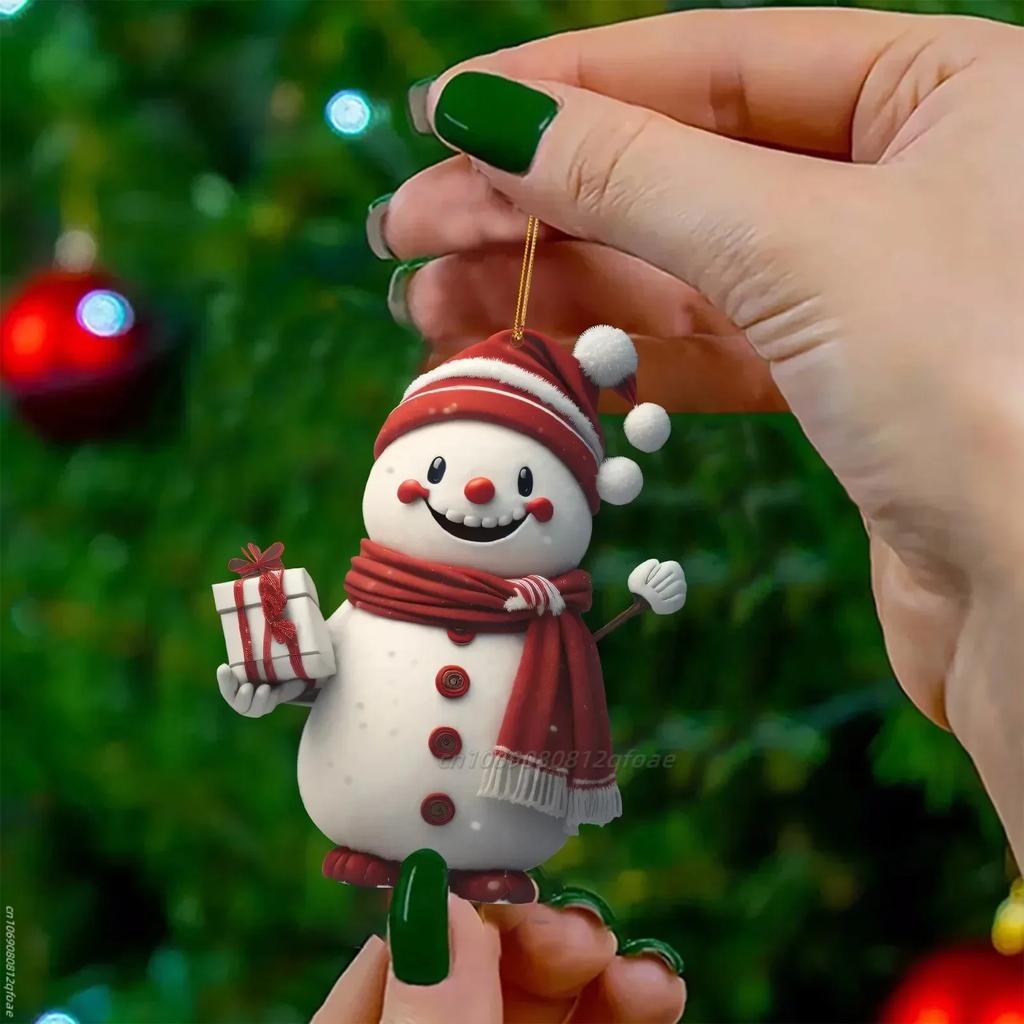 Christmas Santa Claus Snowmen Pendant Christmas Tree Hanging Oranment New Year 2025 Gift Xmas Tree Decoration for Home Decor