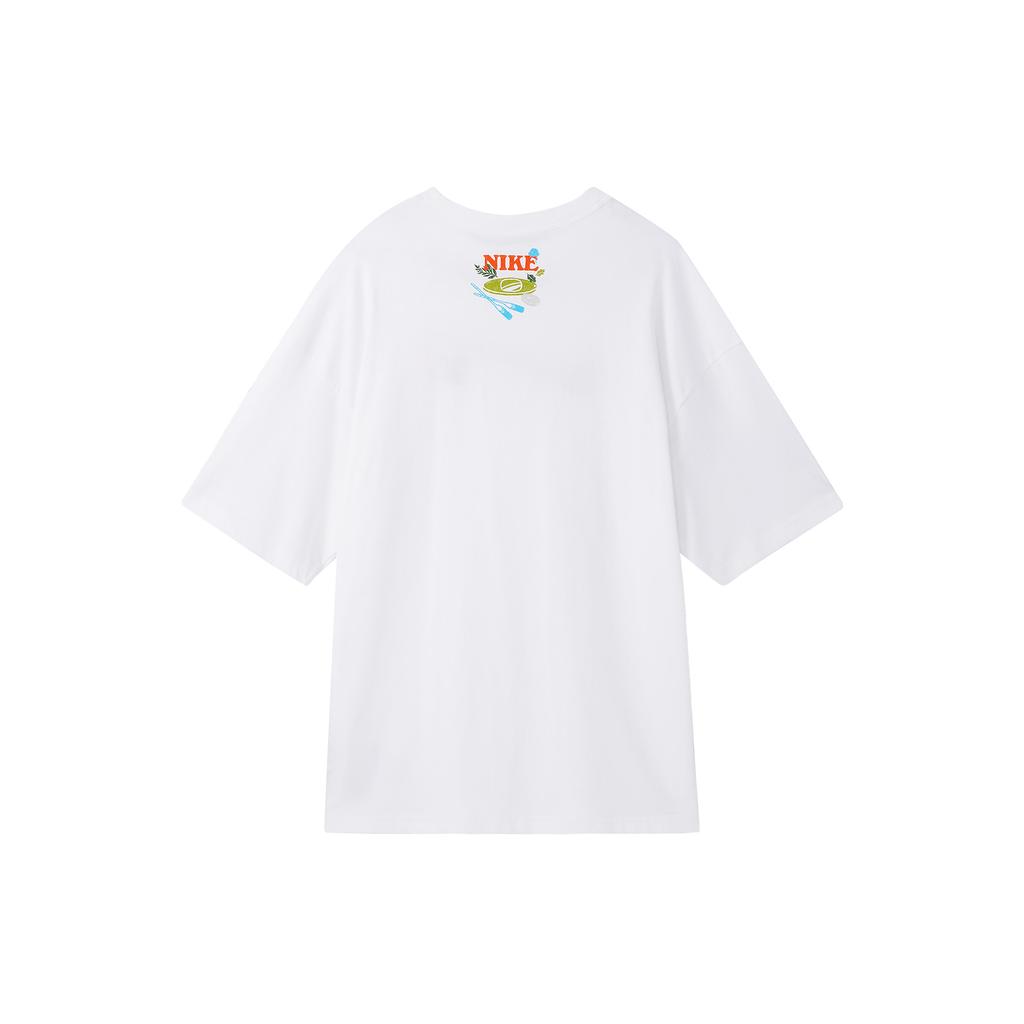 New Nike Women'ss Sportswear Swoosh Cartoon Print Retro Crewneck T Shirt White FN3711-100