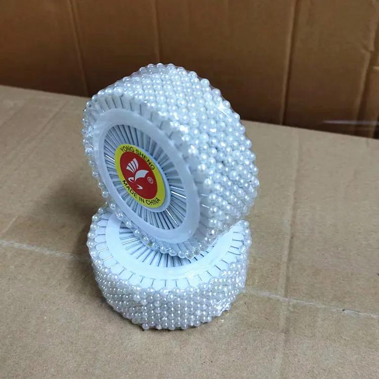 

High Quality Sewing Straight Pin 40pcs Head Pins Multi Purpose Colorful Round Pearl Head Needles Dressmaking Quilting Craft Pins білий