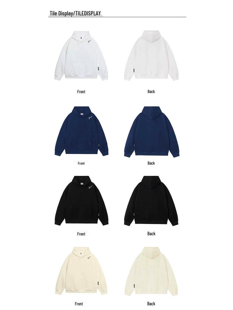 Unisex Embroidered National Trend One-Shoulder Hoodie - Autumn/Winter Loose Fit, Versatile Casual Top