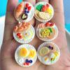 6Pcs/Set Doll House Scene Ornaments Diy Miniature Landscape Fairy Garden Decors Accessories Dollhouse Mini Dim Sum Platter