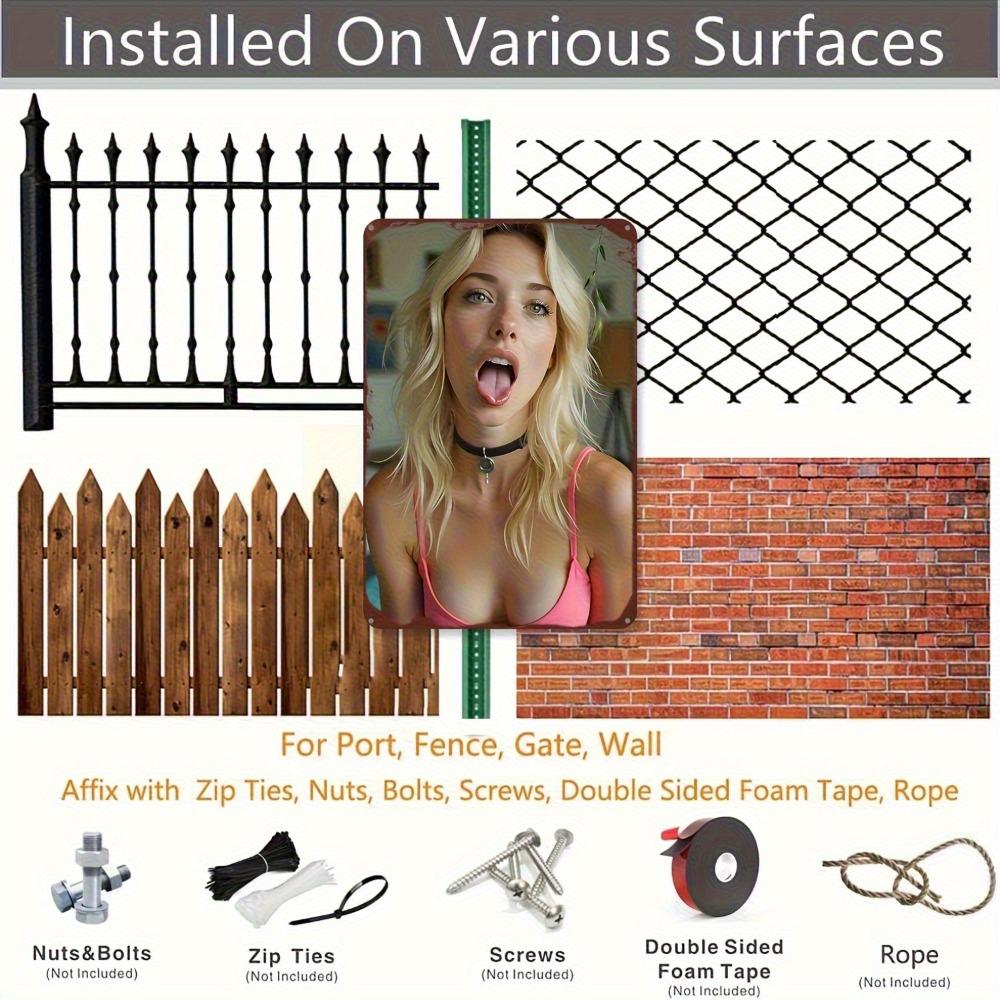 Vintage Metal Wall Art 8x12in: Hot Blonde Print, Heat-Resistant Aluminum Decor for Home/Cafe/Gift