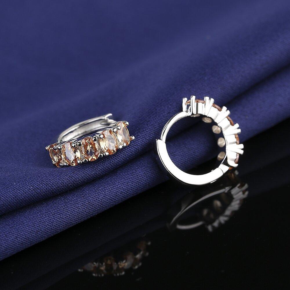 Full Zircon Fashionable Champagne Color for Women Earrings