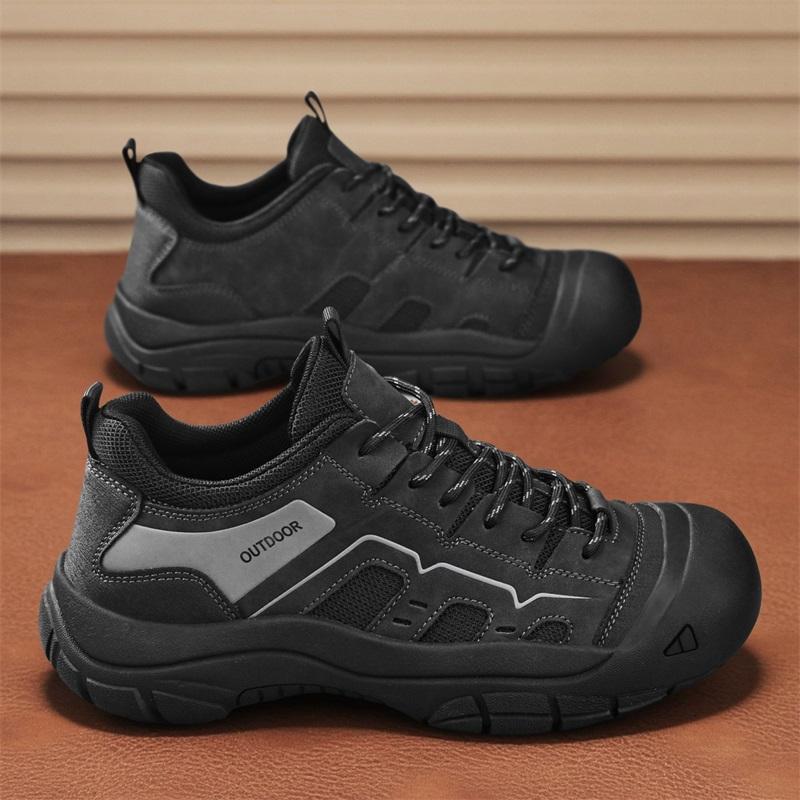 

Осенняя мужская обувь для активного отдыха, удобная, с мягким дном, нескользящая, водонепроницаемая, для альпинизма, модная, с ремешками, для спорта и отдыха 44 чёрный