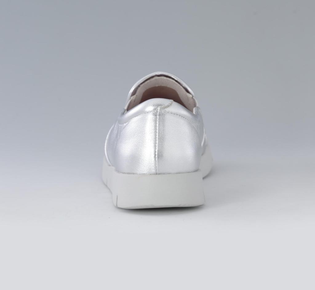 FitJoy Lightweight Sneakers FJ023 cm 3E Women's Slip-On SLV/GRY 22.0