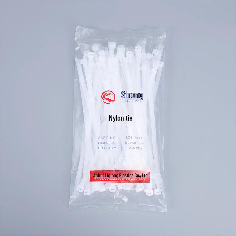 Black & White Self-Locking Nylon Cable Ties with National Standard Certification