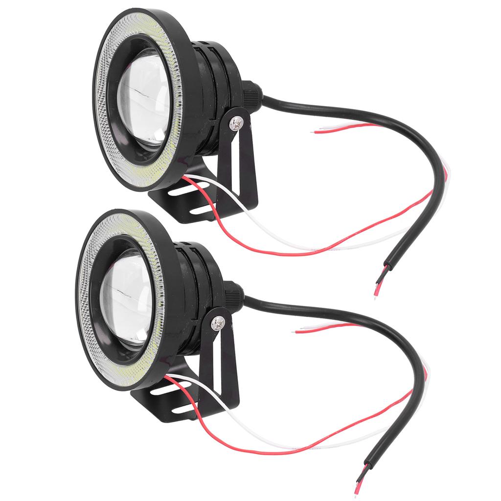30W 3.5in Front Fog Lamp 3200LM IP65 Waterproof LED Universal White Light Outer Ring 12V