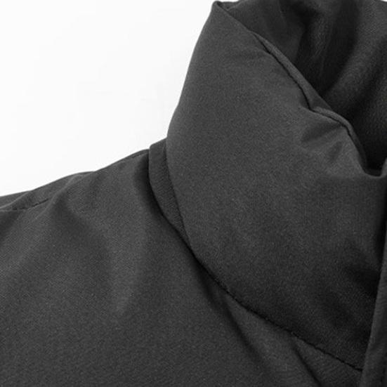 Men Windproof Vest Stand Collar Sleeveless Button Zipper Closure Waistcoat with Pockets Solid