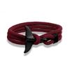 Whale Tail Anchor Bracelets Men Multilayer Charm Rope Chain Bracelet Male Women Navy Wrap Metal Sport Hook