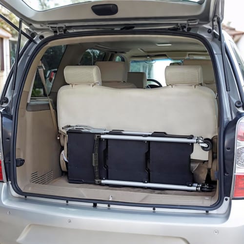 Yumcute Folding Tool Cart, 3 Tiers with Casters, 90kg Weight Capacity, Lightweight, Large Tool Cart, Kitchen Cart, Workbench, Cart, Rack, Cleaning Too