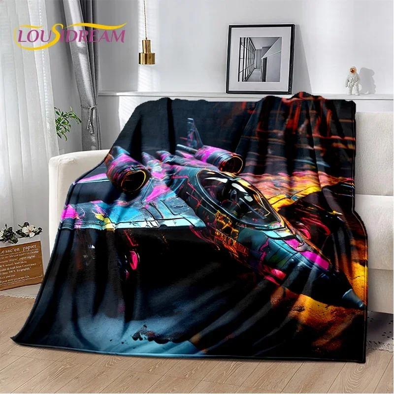 29 Style Space Spitfire Aircraft  Air Force Jet Fighter Cartoon Blanket,Soft Throw Blanket for Home Bedroom Bed Sofa Cover Child