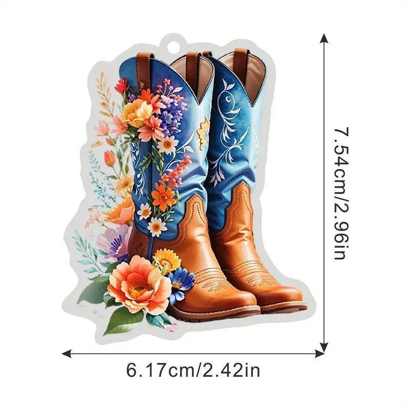 

West Floral Wild Gift For Horse Lovers Colorful Cowboy Car Decoration Interior 1