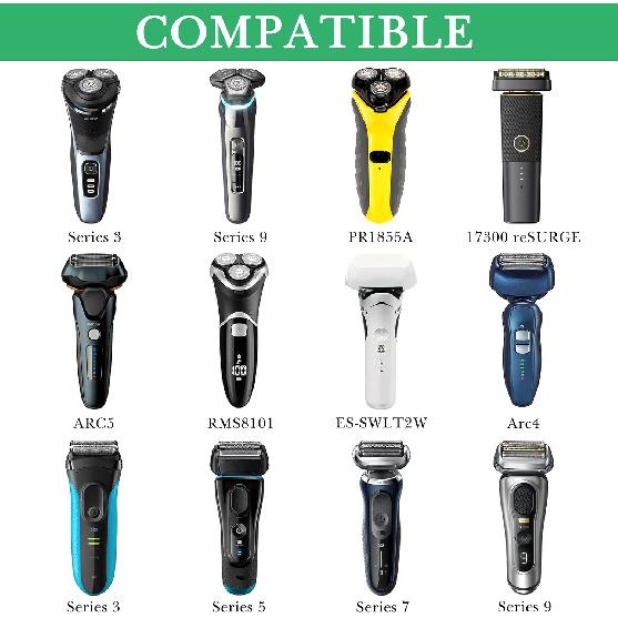 Linkidea Electric Razor Holder Wall Mount, Self Adhesive Razor Hanger, Stainless Steel Utility Storage Electric Shaver Bathroom Shower Storage