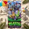 P-plants-s game Towel Large Quick-Drying Z-zombies Microfiber soft Beach Towel for Travel Fitness Sauna Bathing Camping