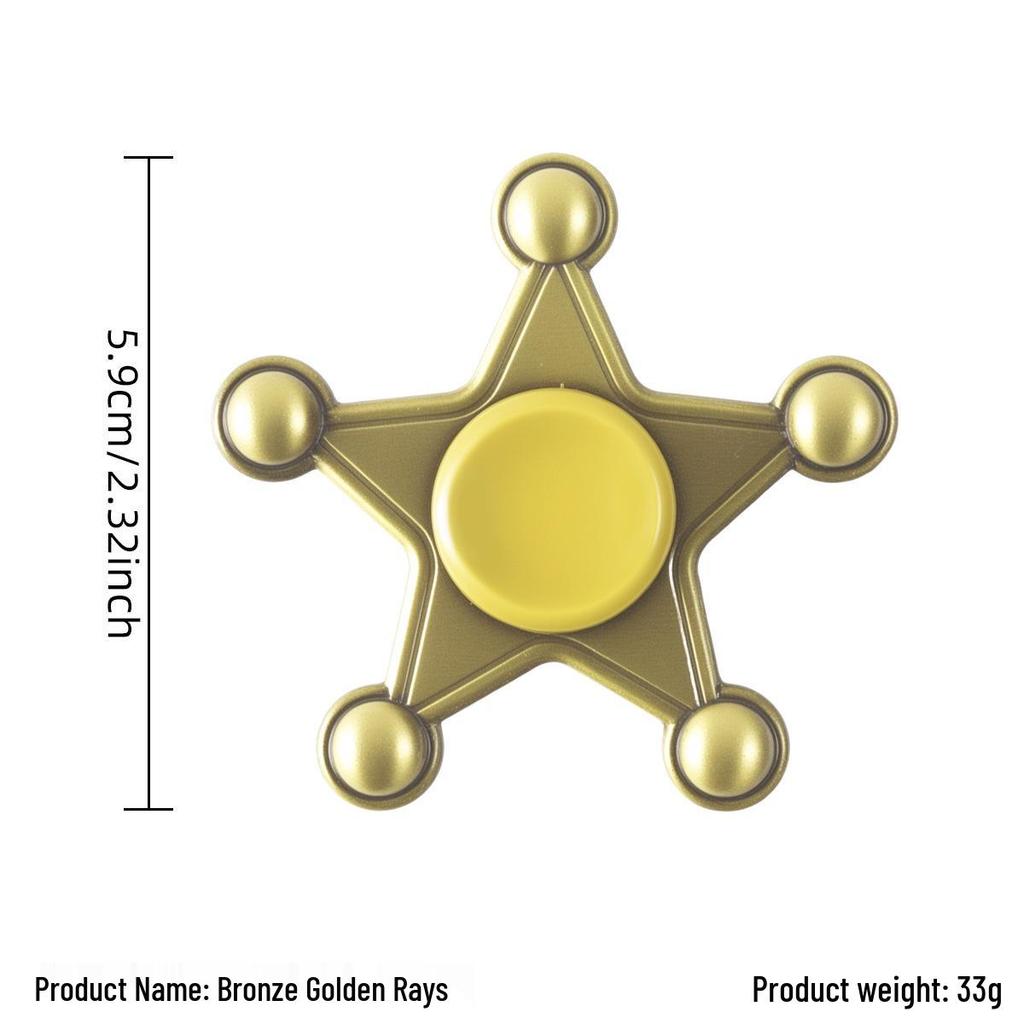 Ancient Bronze Zinc Alloy Cross Fingertip Spinner - EDC Decompression Toy  