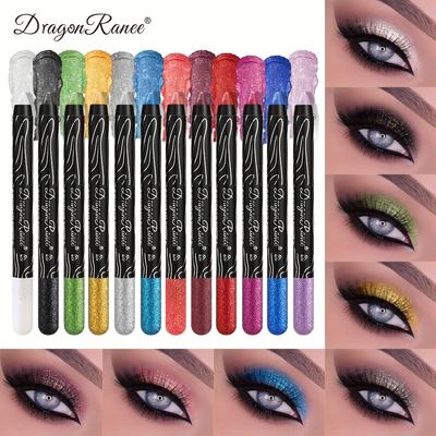 12-Color Eyeshadow Pencil Vibrant Matte Metallic and Shimmery Effects Creamy Waterproof Formula Eyeshadow Stick Long-Lasting Smudge-Proof Makeup