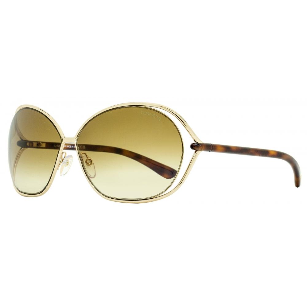 

Женские солнцезащитные очки Tom Ford Carla TF157 28F Золото/Гавана 66мм