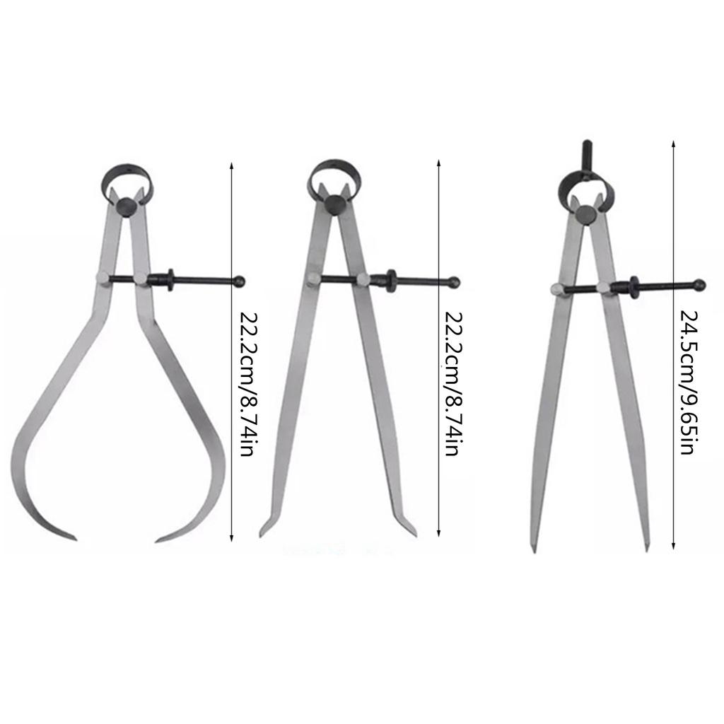 8 inches Inside Spring Outside Divider Caliper Set, Calipers Measuring Tool