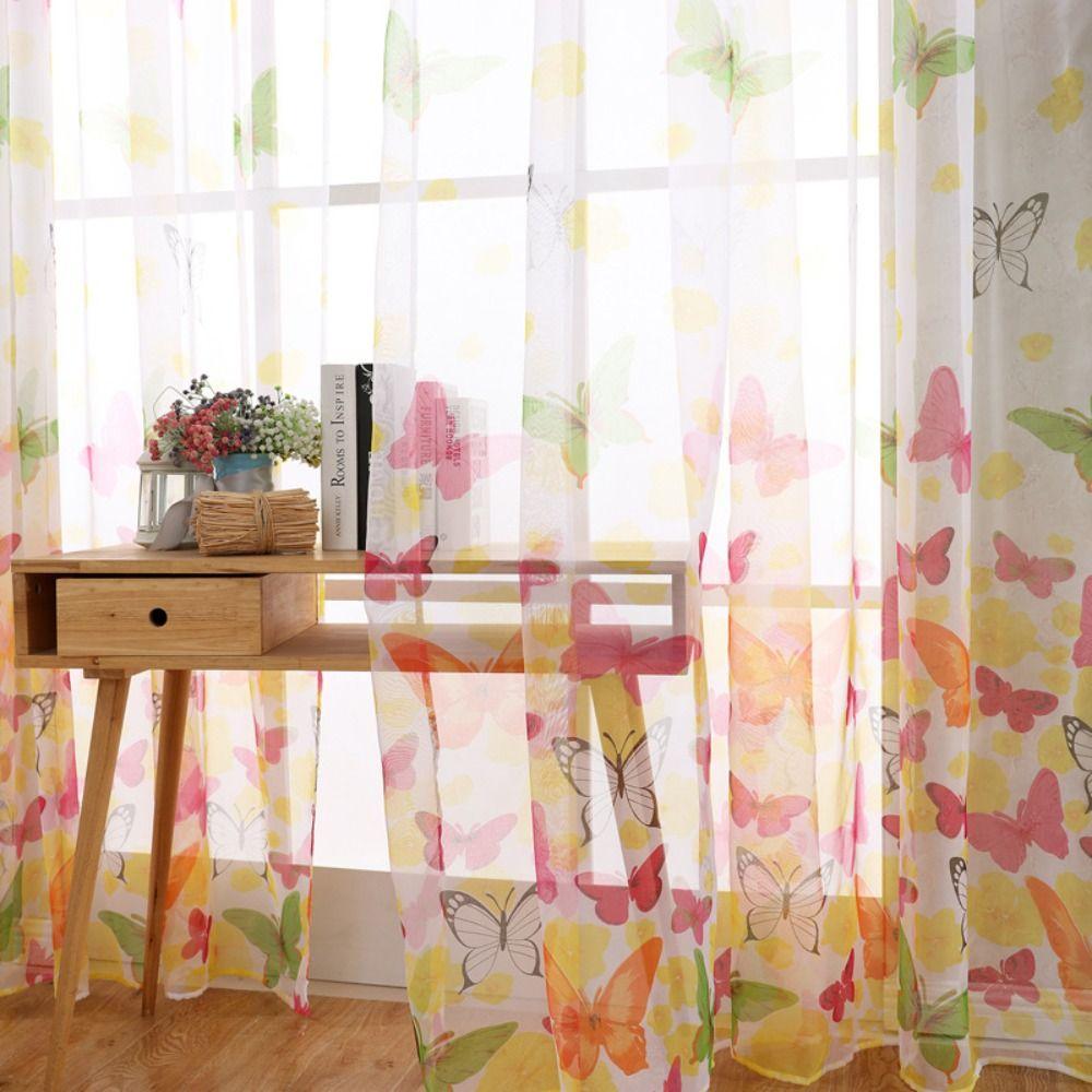 

Узор бабочки Прозрачные занавески с бабочками Прозрачные занавески Украшение дома