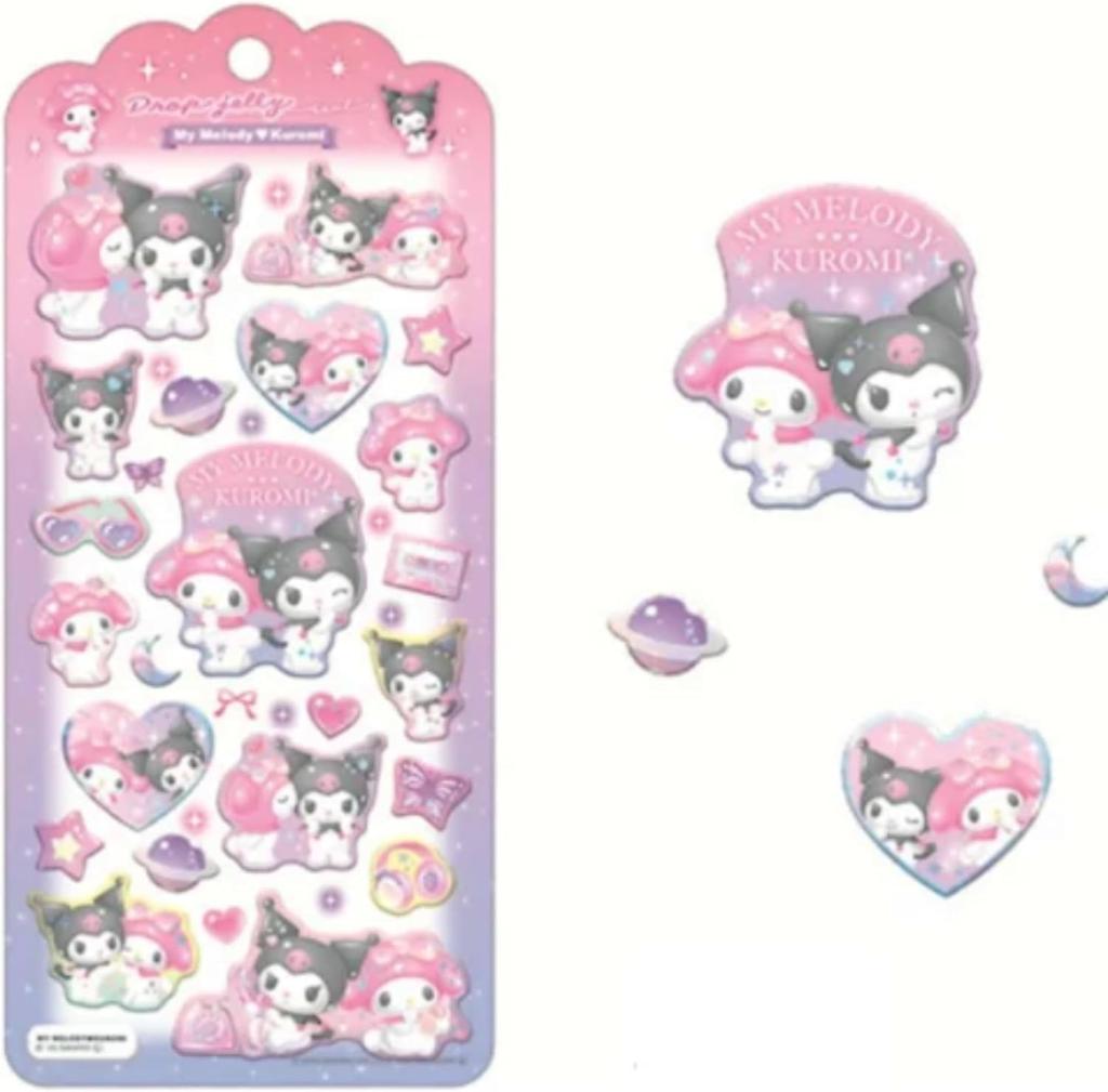 Sanrio Characters Drop Jelly Sticker My Melody X Kuromi