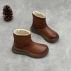 Baumwollschuhe, Schneestiefel mit dicker Sohle, Warme Baumwollstiefel mit Fleecefutter, Lässige Damenstiefel