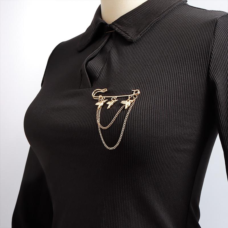 Elegante Perlenketten Quastenbrosche Mode Damen Kleidung Dekor Accessoires Schmucknadel Hosen Taillenverstellstifte Taschenanhänger Geschenke