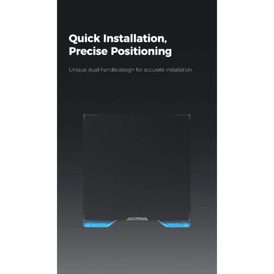 Creality Hi Epoxy Resin Build Plate High Strength Wear Resistance Flatness Hi Double Sided Black Textured PEI Printing Platform