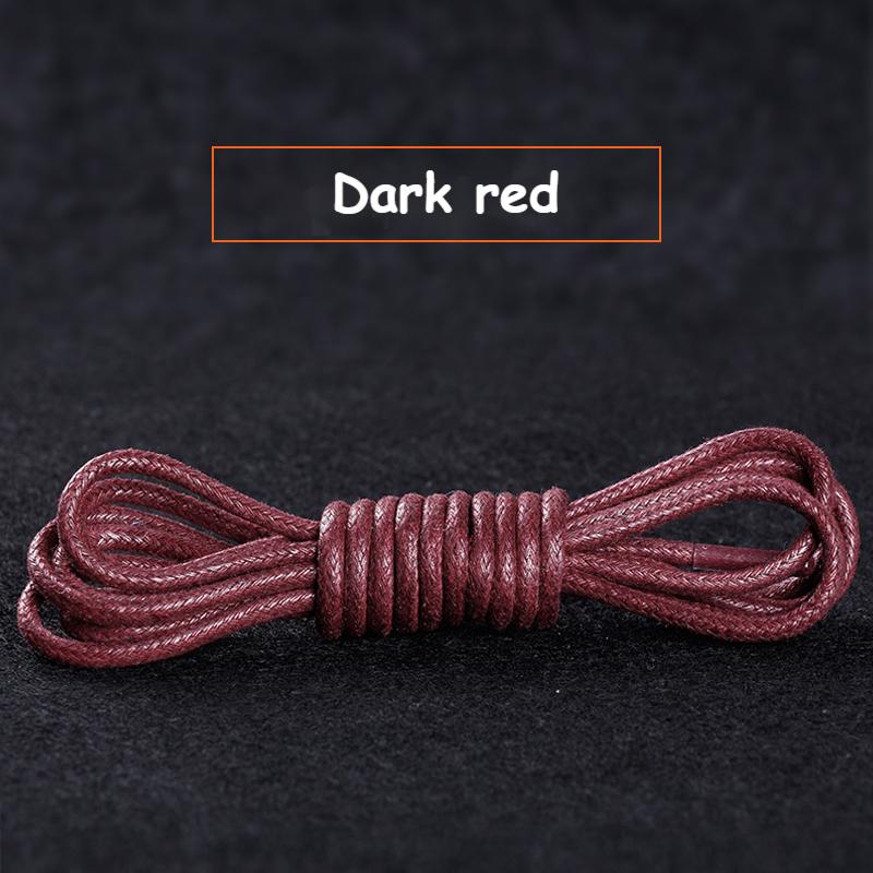 1Pair Cotton Waxed Shoelaces Round Oxford Shoe laces Boots Laces Waterproof Leather Shoelace Length 60/80/100/120/140/180cm