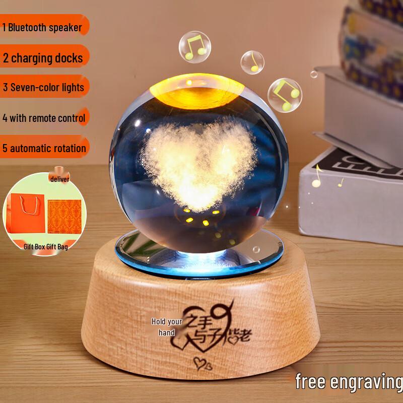 

Dandelion Crystal Ball Music Box Bluetooth Speaker