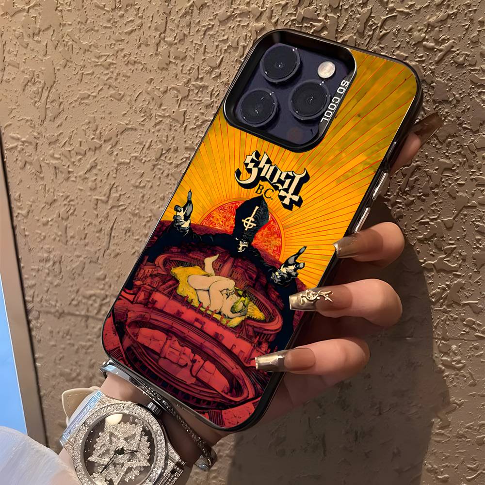 

Ghost Heavy Metal Band For iPhone 17,16,15,14,13,12,11,Mini,Pro,E,SE4,XS,MAX Black Shockproof Candy Matte Cover iPhone17Promax