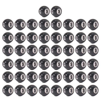 50 Stuks Acryl Ronde Biljartkralen Zwart Chunky- Bubblegum Bal Kralen met Nummer 8 Kralen voor DIY Huisfeest Decor