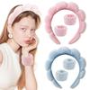 Set of Toiletry and Makeup Headband Wrist Strap Women's Bracelet Plush Face Wash Home Headworn Hair Band  Headbands for Women