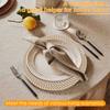 8 Pcs Insulated Placemat Heat Resistant Woven Table Mat Multipurpose 25CM Circular Kitchen Placemat for Home Kitchen Dining Room