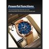 POEDAGAR Luxury Man Wristwatch Sports Leather Quartz Watch Waterproof Luminous Calendar Chronograph Watches Male Clock