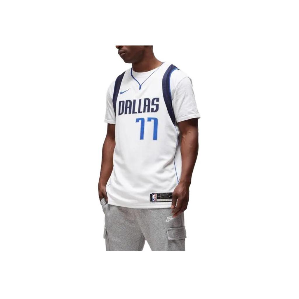 Nike Dallas Mavericks Luka Doncic #77 Fan Version Jersey 2020-2021 Season Men Tops White CW3588-109