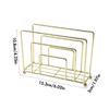 Durable Metal Tabletop Tissue Rack Decorative Elegant Paper Dispenser Minimalist Napkin Organizer for Kitchen Dining Table