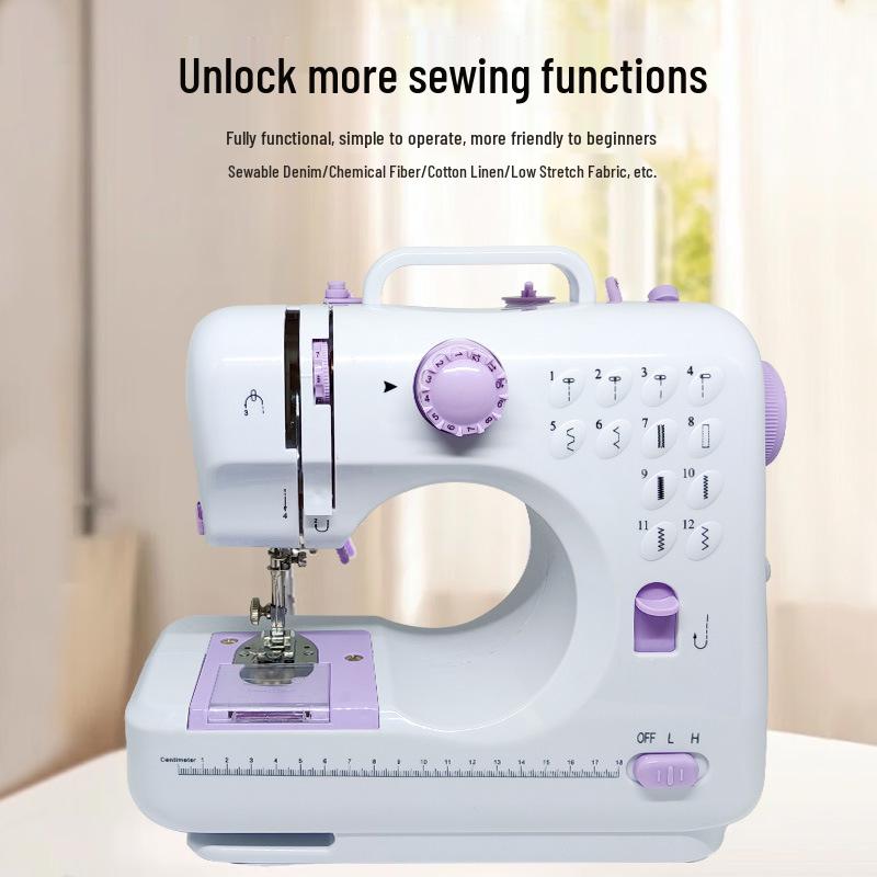 Upgraded 505A Mini Electric Sewing Machine with Overlock