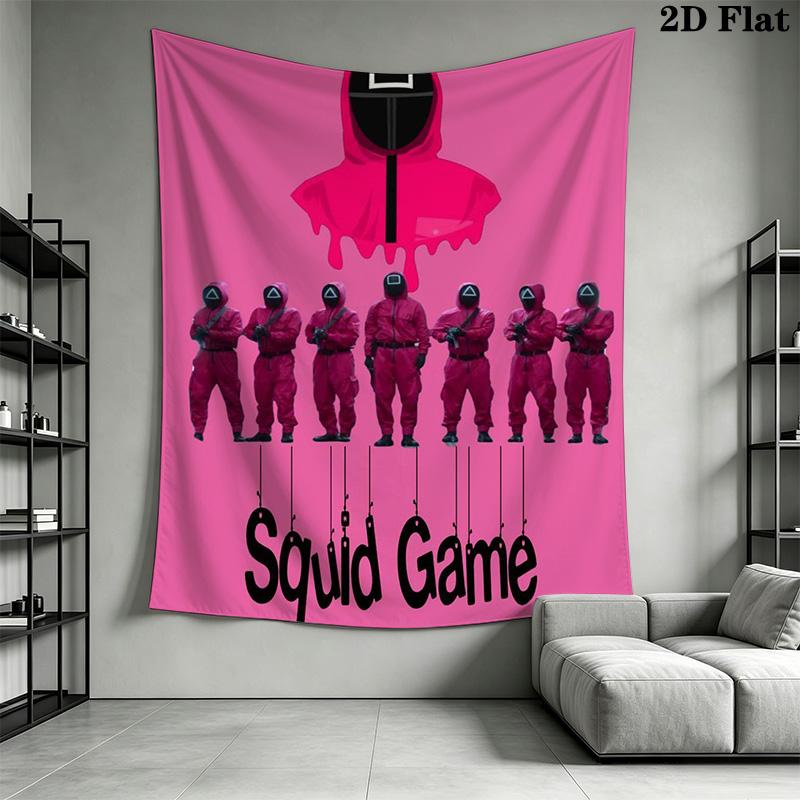 Squid Game print Pattern Home Decor Tapestry, Wall Hanging, Decorative RV Wall Cloth.ZGT0914327