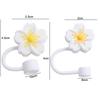 Silicone Begonia Flower Straw Topper 8/10mm Straw Tips Cherry Blossoms Straw Cover  Party