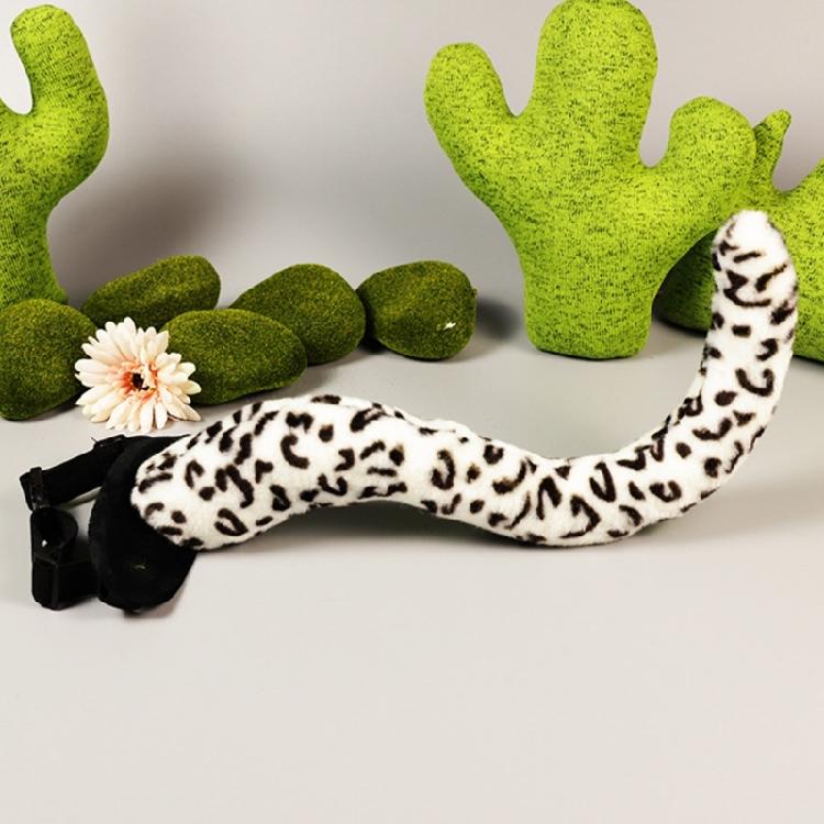 Leopard Costume Accessories Set Leopard Ear Headband,Tail Halloween Cosplay Prop
