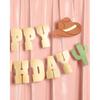 Xo, Fetti Western Happy Birthday Gold Foil Banner - 5 Ft. | Cowboy HBD Decorations, Wild West Garland, Rodeo Supplies, Wild One Yeehaw Bday, Cowgirl