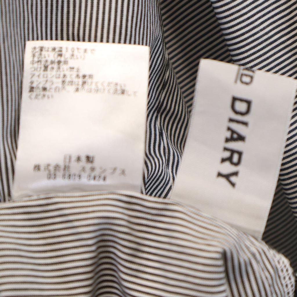 STAMP AND DIARY Made In Japan Striped Pattern Long Sleeve No Color Shirt Men's Used
