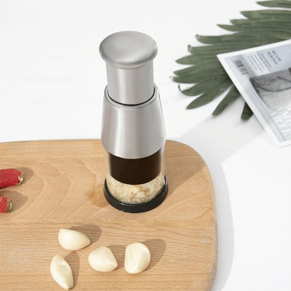 Stainless Steel Garlic Chopper Handheld Garlic Masher Multifunctional Manual Hand Chopper  Nuts