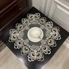 Table Cloth Napkins Table Cover Tablecloth Cup Coffee Mats Placemats Disk Pad Prop Cover Lace Corner Lamp Retro Posing Tea Towel
