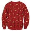 Men's Christmas Print Neck Sweatshirt, Long Sleeve Holiday Pullover Top