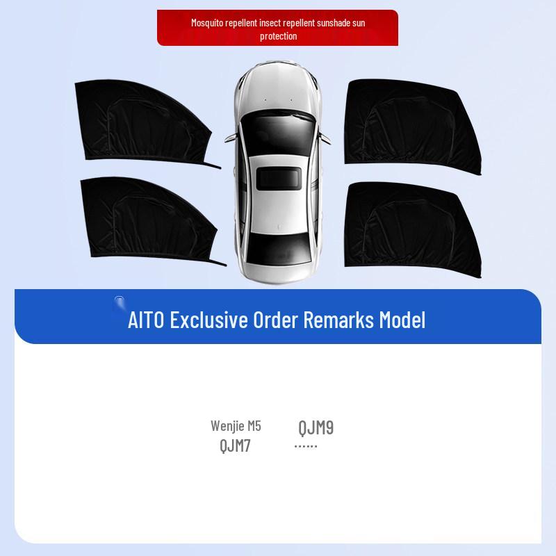 Car Window Sunshade & Anti-Mosquito Mesh Curtain for Privacy and Insect Protection